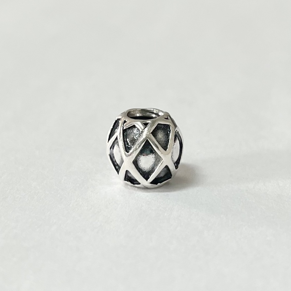 Silver Web Charm Bead for Pandora Bracelet
